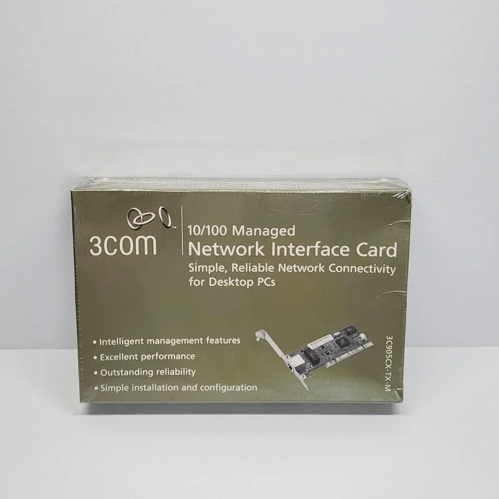 3Com 3C905CX-TX-M 10/100 Managed PCI Ethernet Network Adapter Card New Desktop - Picture 1 of 16